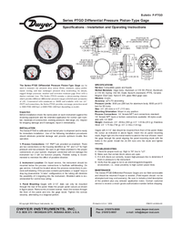 Thumbnail of document Manual - PTGD Differential Pressure Piston-Type Gage